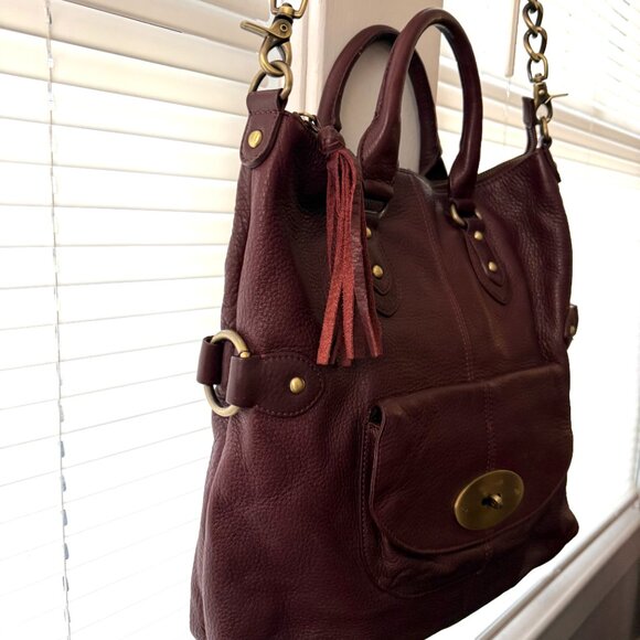 Elda Verney Burgundy Leather Bag - well loved and in beautiful condition - Picture 13 of 16